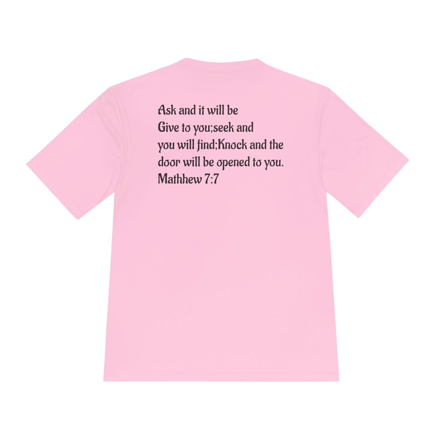 Faith-Inspired Moisture Wicking Tee, Christian Workout Shirt, Inspirational Fitness Top, Bible Verse Athletic Wear, God is Good Tee
