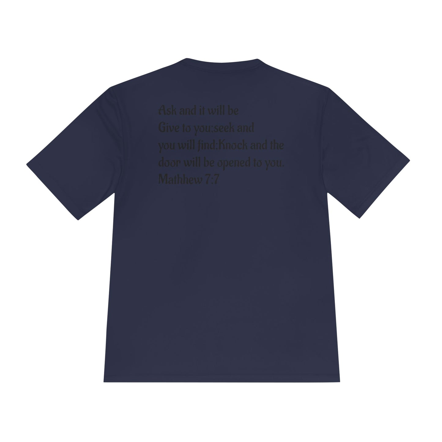 Faith-Inspired Moisture Wicking Tee, Christian Workout Shirt, Inspirational Fitness Top, Bible Verse Athletic Wear, God is Good Tee