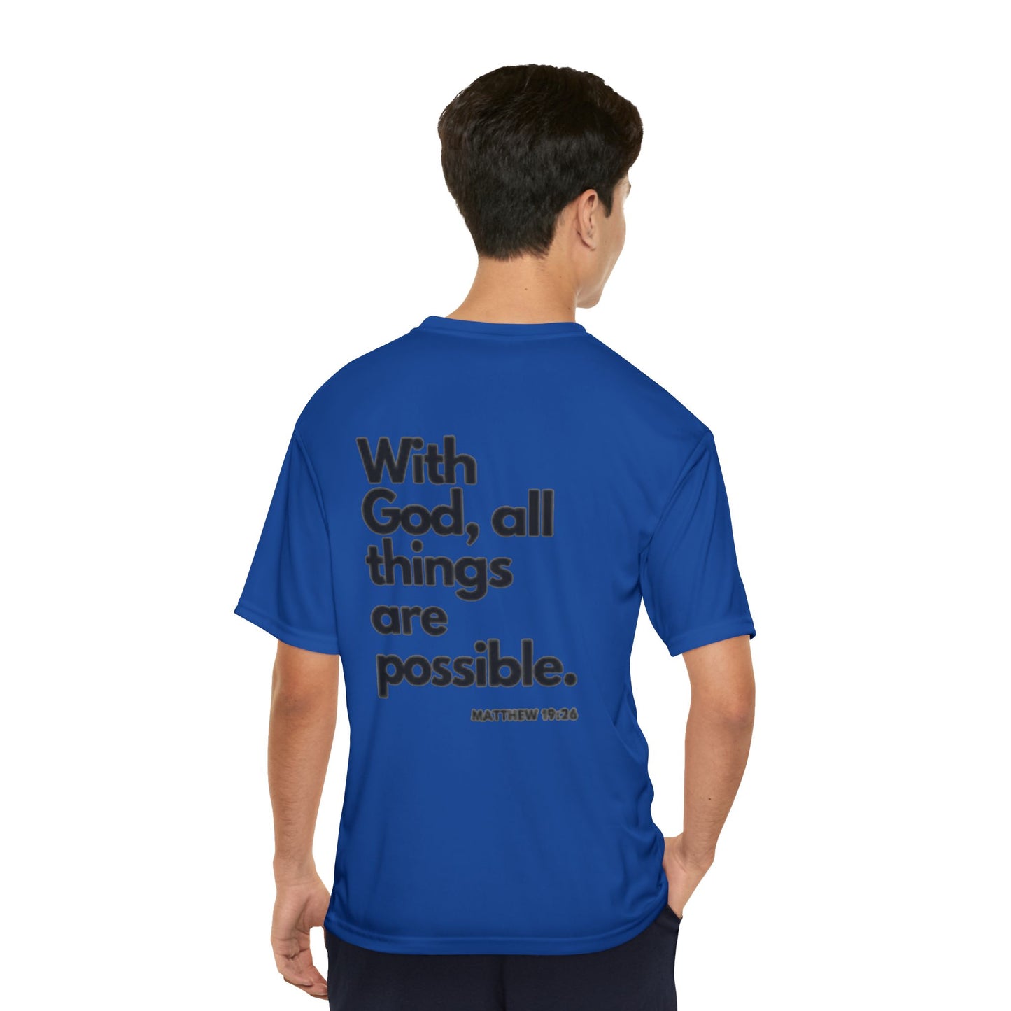 Christian Performance T-Shirt, Gym Shirt, Faith-Based Apparel, Inspirational Workout Tee, Men's Activewear, Gifts for Him