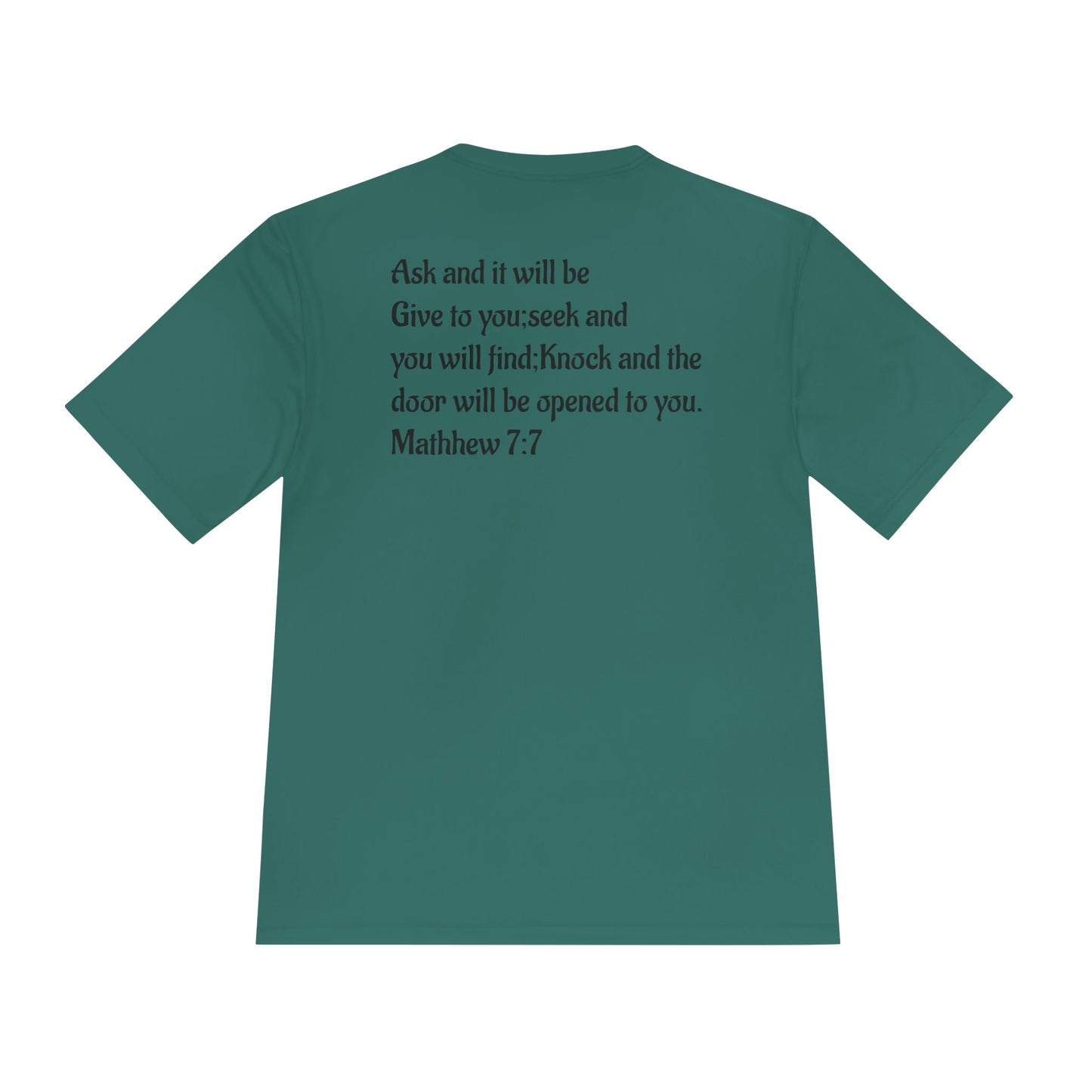Faith-Inspired Moisture Wicking Tee, Christian Workout Shirt, Inspirational Fitness Top, Bible Verse Athletic Wear, God is Good Tee
