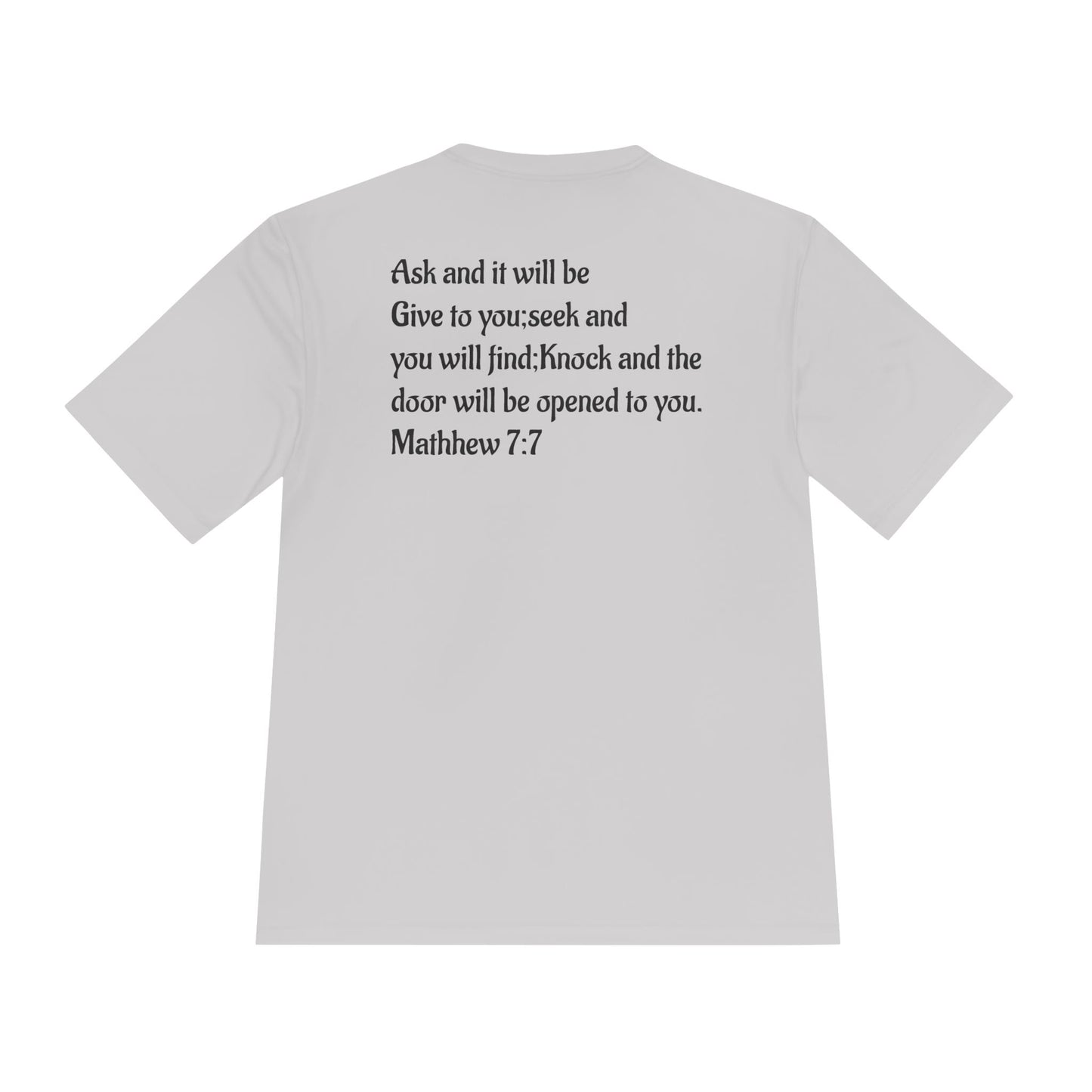 Faith-Inspired Moisture Wicking Tee, Christian Workout Shirt, Inspirational Fitness Top, Bible Verse Athletic Wear, God is Good Tee