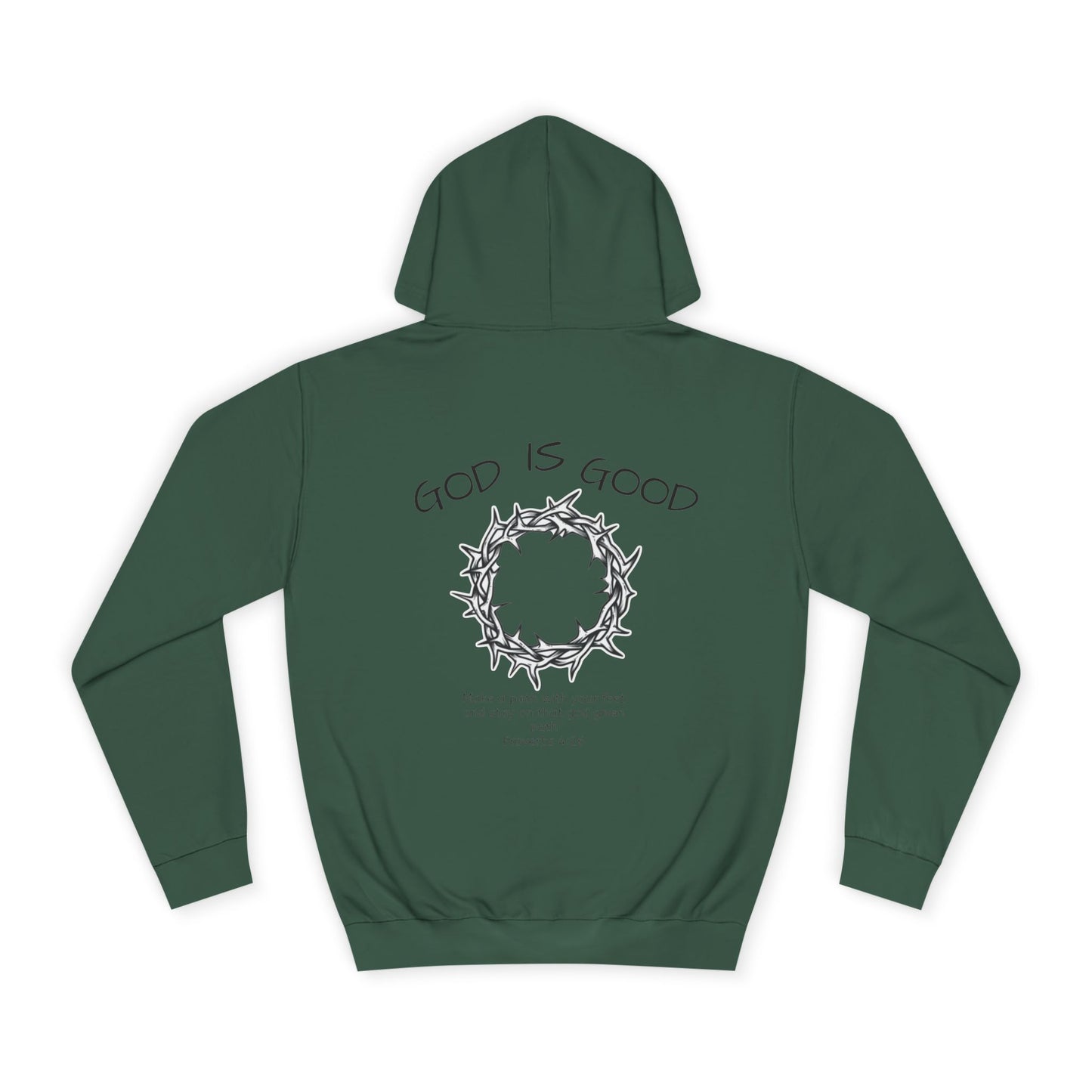 Unisex College Hoodie with Inspirational Design - God is Good, Comfortable Sweatshirt for Students