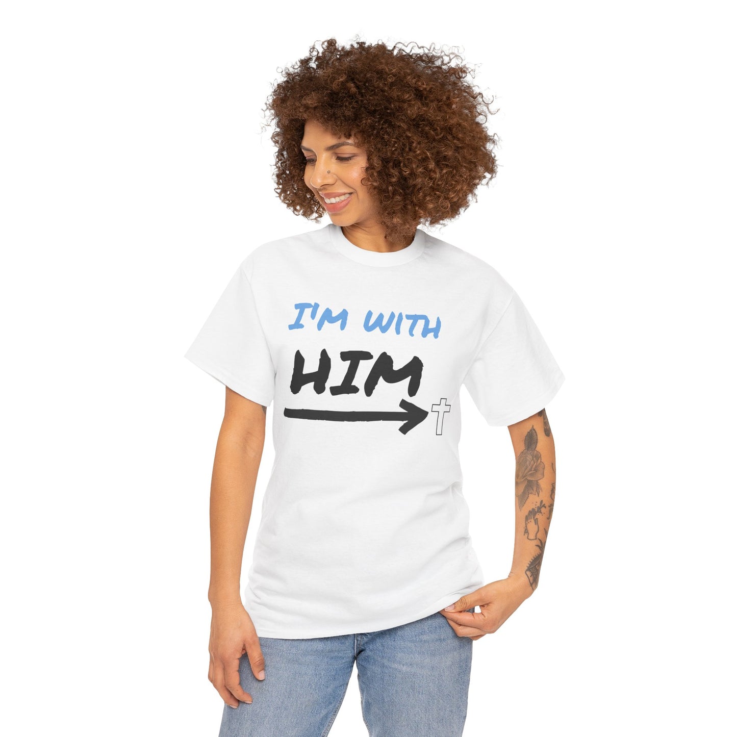 Faith-Inspired Unisex Heavy Cotton Tee, Christian T-Shirt, Gift for Believers, Casual Wear, Church Events, Inspirational Apparel