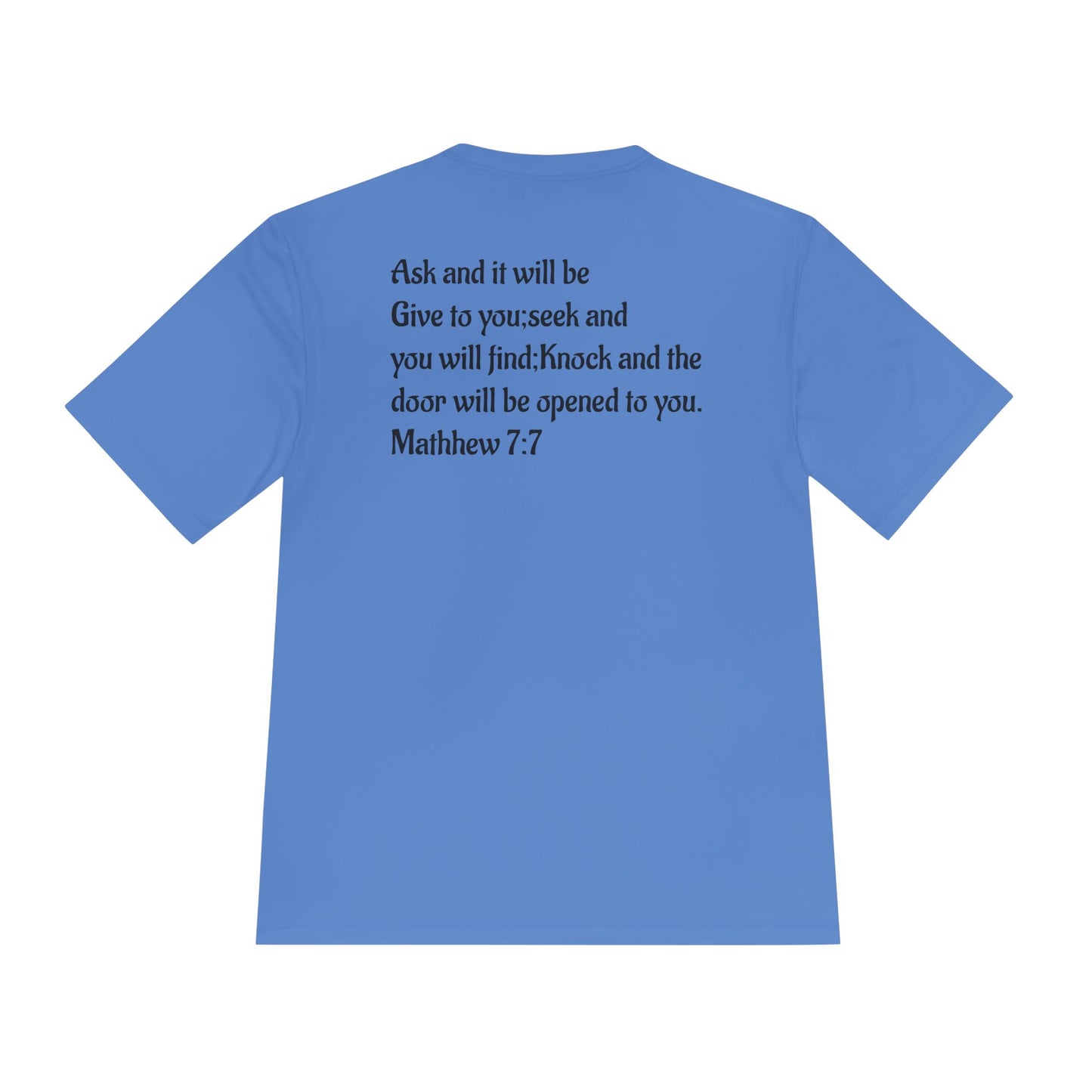 Faith-Inspired Moisture Wicking Tee, Christian Workout Shirt, Inspirational Fitness Top, Bible Verse Athletic Wear, God is Good Tee