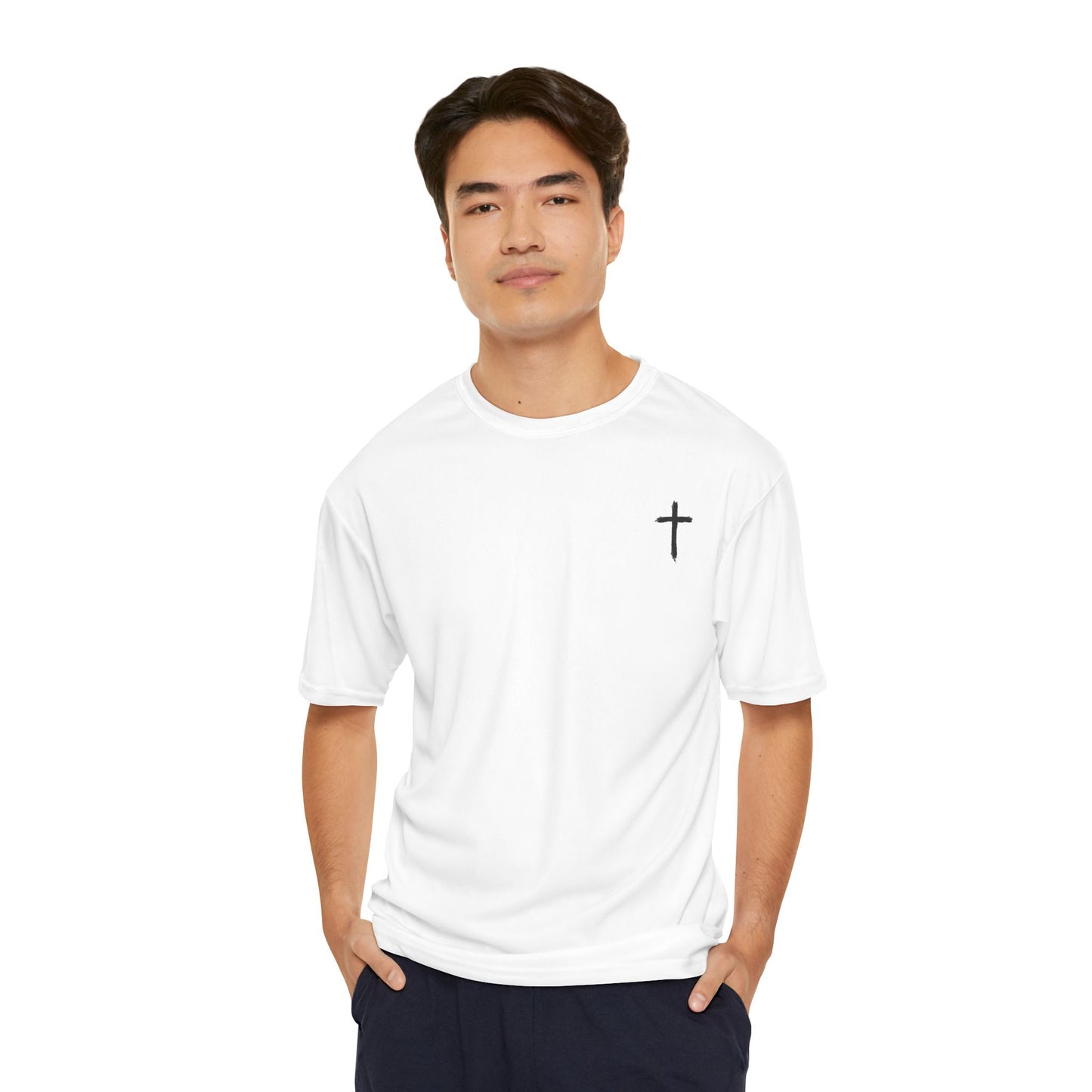 Christian Performance T-Shirt, Gym Shirt, Faith-Based Apparel, Inspirational Workout Tee, Men's Activewear, Gifts for Him