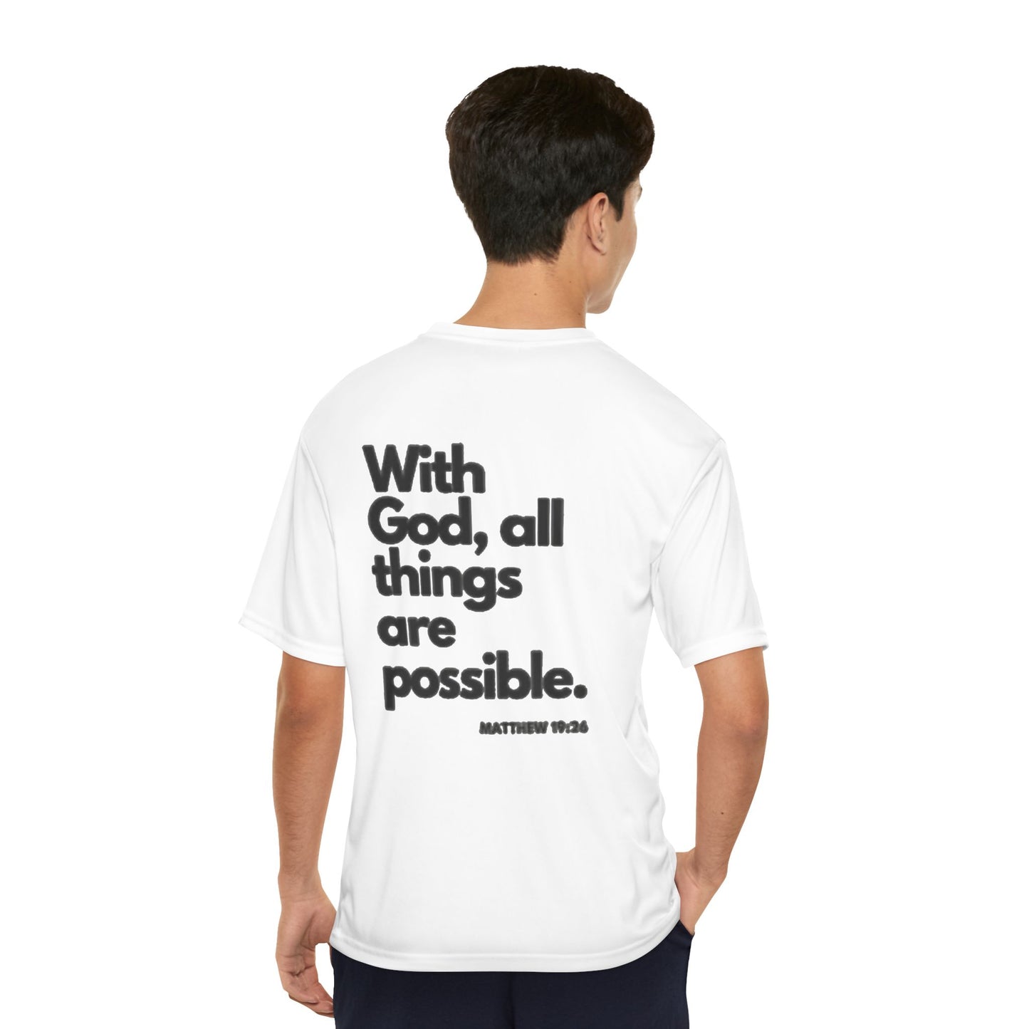 Christian Performance T-Shirt, Gym Shirt, Faith-Based Apparel, Inspirational Workout Tee, Men's Activewear, Gifts for Him