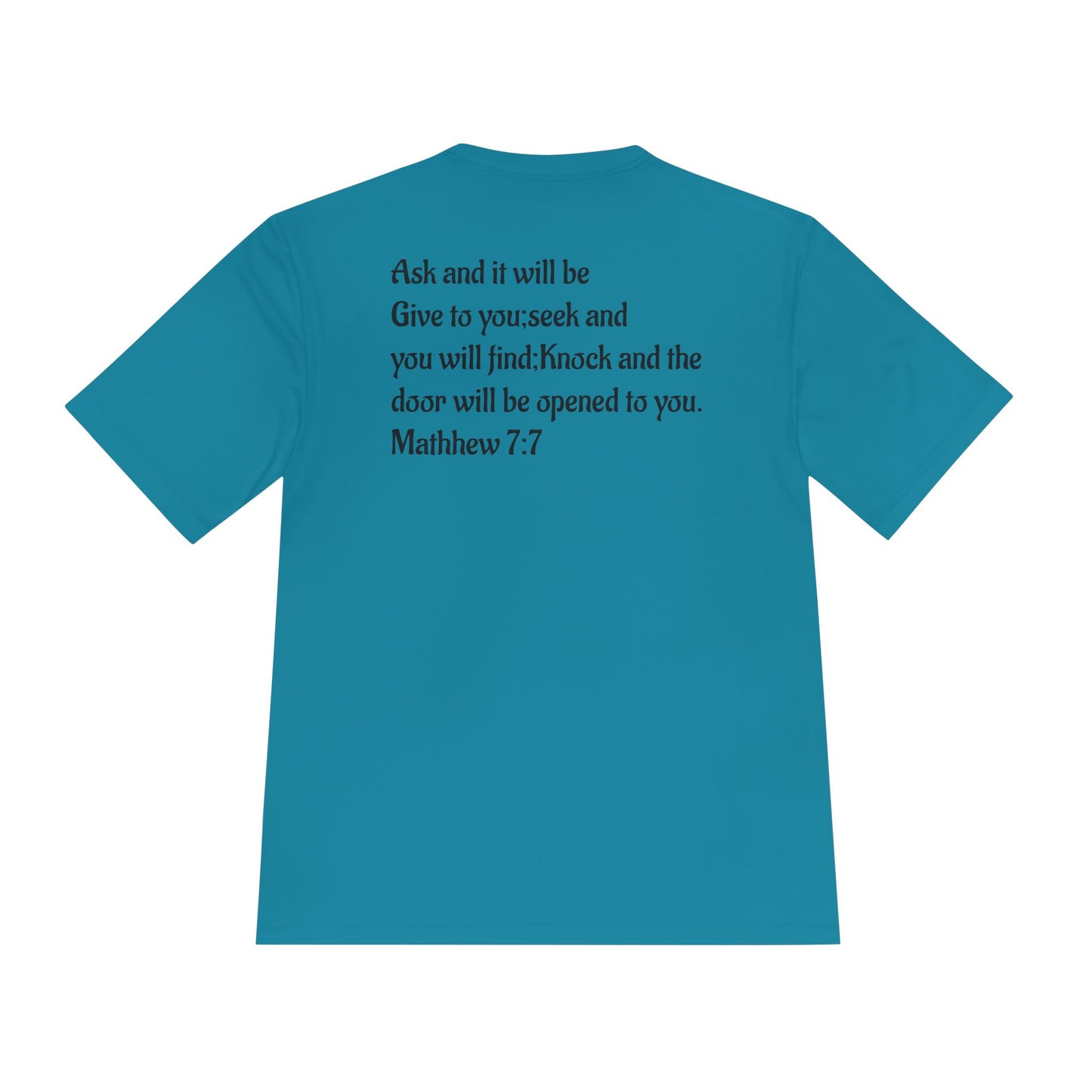 Faith-Inspired Moisture Wicking Tee, Christian Workout Shirt, Inspirational Fitness Top, Bible Verse Athletic Wear, God is Good Tee