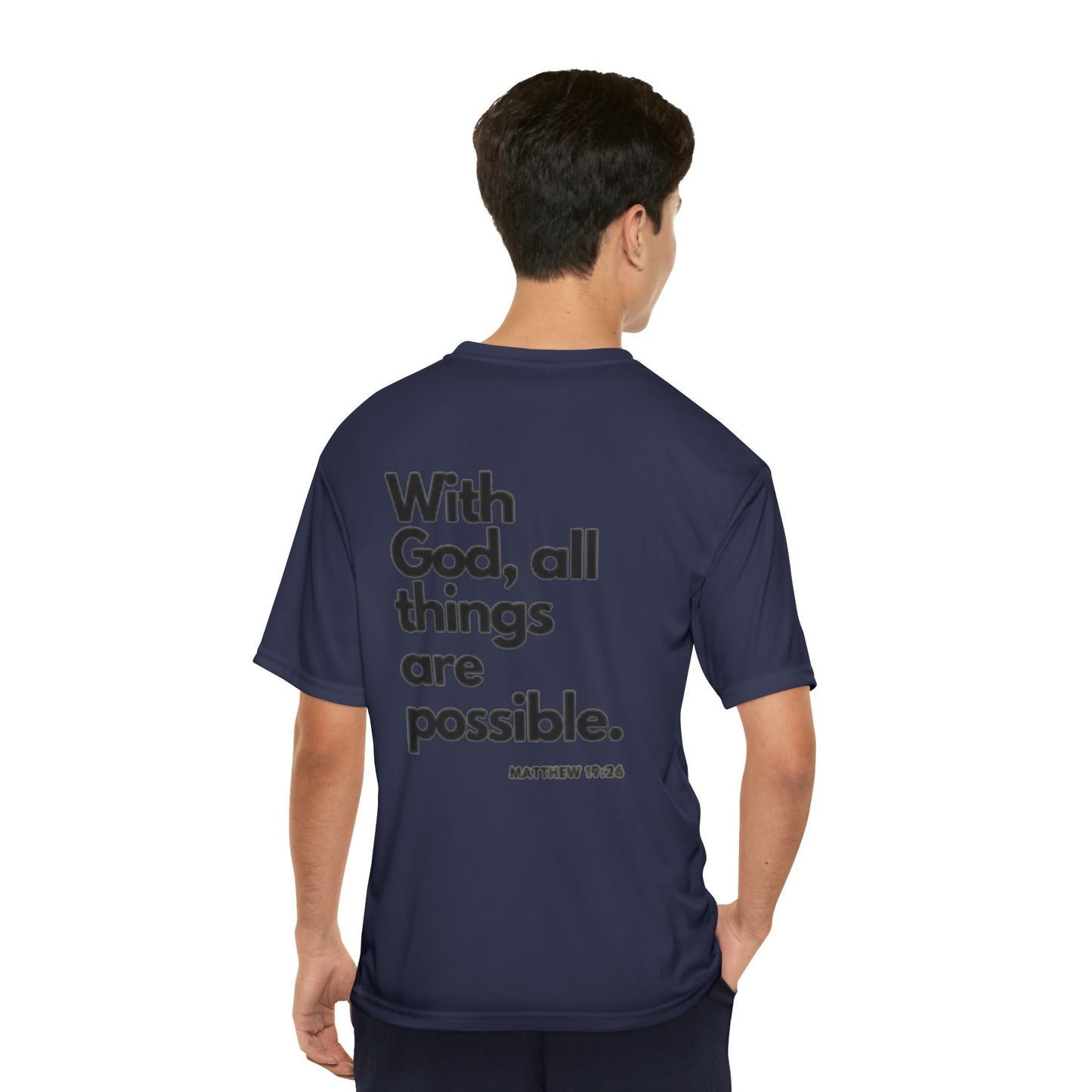 Christian Performance T-Shirt, Gym Shirt, Faith-Based Apparel, Inspirational Workout Tee, Men's Activewear, Gifts for Him