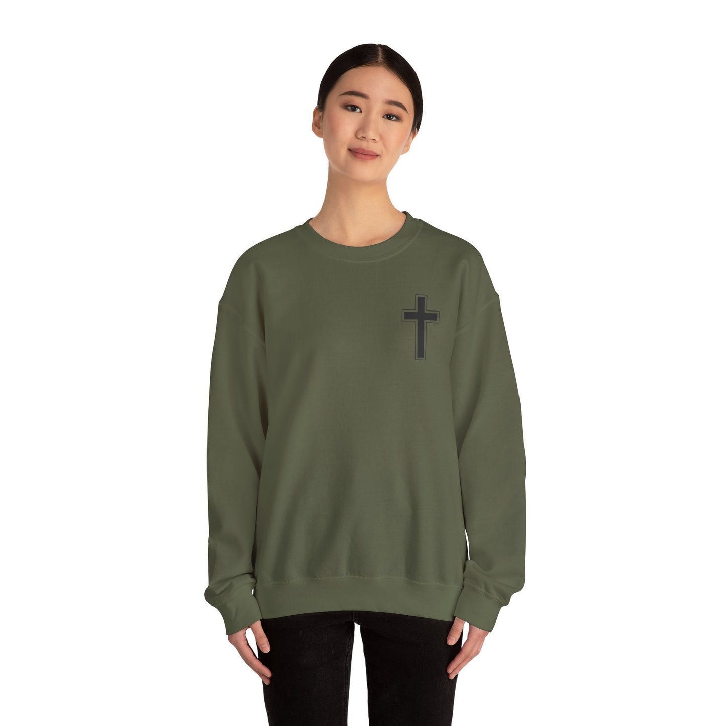 Faith-Inspired Crewneck Sweatshirt | Comfortable & Stylish Christian Apparel, Perfect for Everyday Wear, Inspirational Gifts, Proverbs 31:25